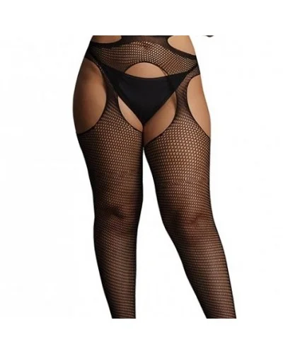 Collants Résille Grande taille STRAPPY Noirs sur la Boutique du Hard