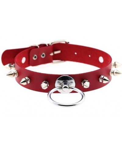 Collier Saskia - Rouge sur la Boutique du Hard