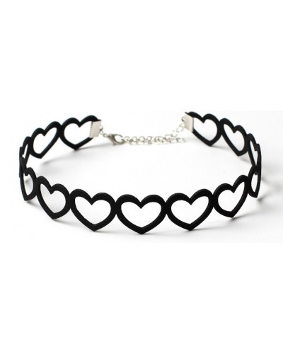 Ras de cou Heart Line Noir sur la Boutique du Hard