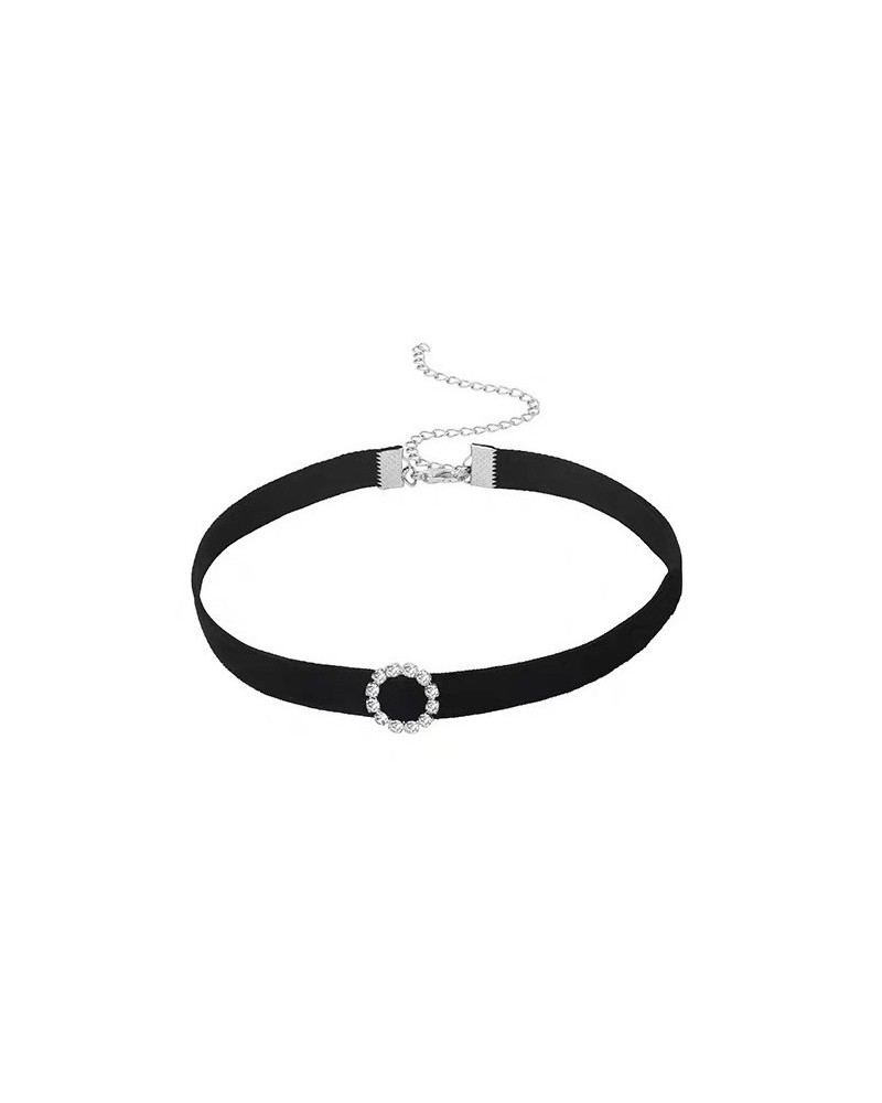 Ras de cou Diamond Circle Noir sur la Boutique du Hard