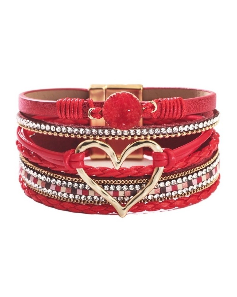 Bracelet Heart Shape Rouge sur la Boutique du Hard