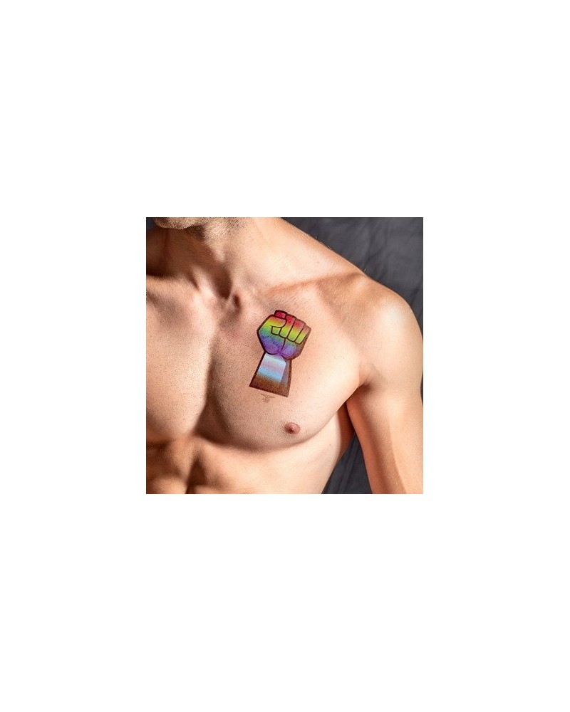 Tatouage éphémère GAY FORCE 10 x 15cm sur la Boutique du Hard