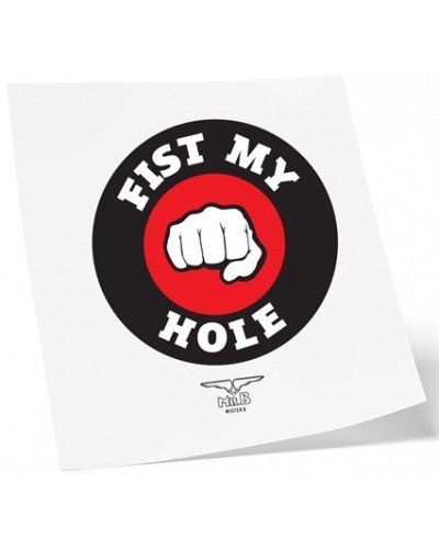 Tatouage éphémère FIST MY HOLE 10 x 10cm sur la Boutique du Hard