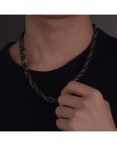 Collier en métal Enlace 60cm sur la Boutique du Hard