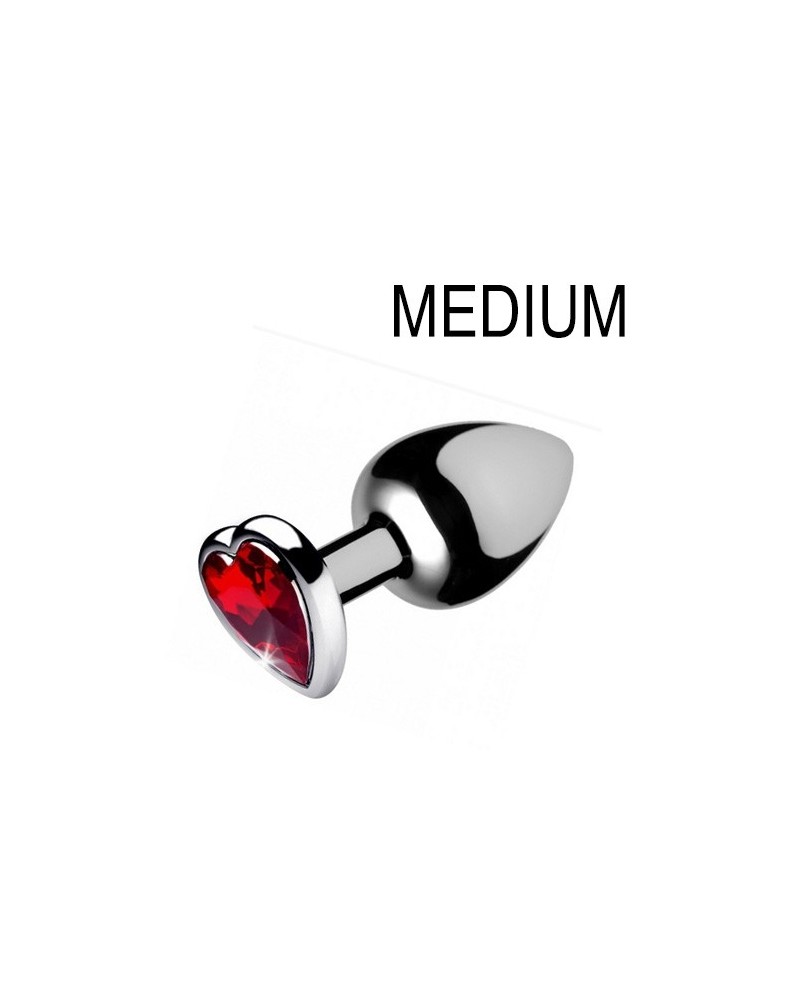 Plug bijou Heart Gem Rouge 7 x 3.4 cm sur la Boutique du Hard