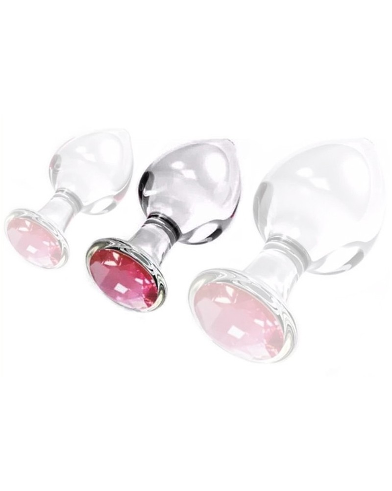 Plug Bijou en verre Diamond Glassy M 7.5 x 3.4cm sur la Boutique du Hard