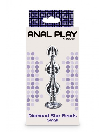 Plug Bijou Diamond Star Beads S 9.5 x 2.2cm sur la Boutique du Hard