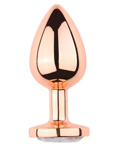 Plug Bijou anal PinkyGold S 6.5 x 2.7cm Bijou transparent sur la Boutique du Hard