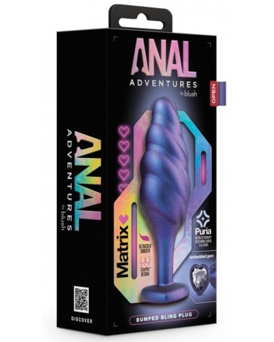 Plug Bijou Anal Bumped Bling Matrix 10 x 3.5cm sur la Boutique du Hard