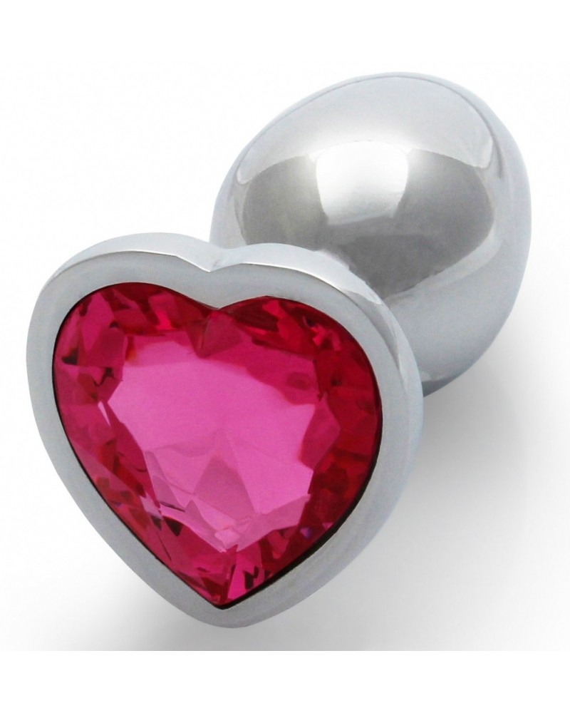 Bijou anal Heart Gem S 6 x 2.6cm Argenté-Rose sur la Boutique du Hard