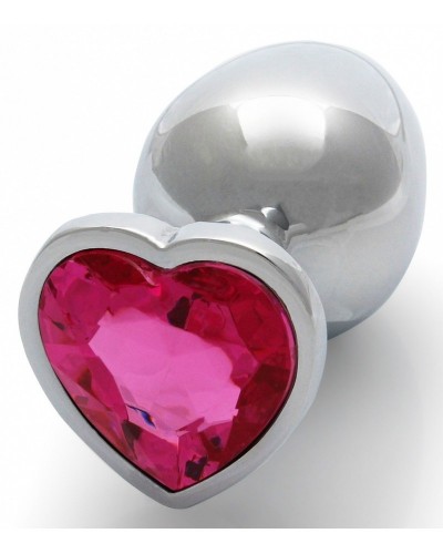 Bijou anal Heart Gem M 7 x 3.3cm Argenté-Rose sur la Boutique du Hard