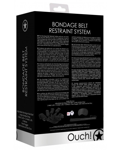 Kit de Bondage Belt Restraint System Noir sur la Boutique du Hard