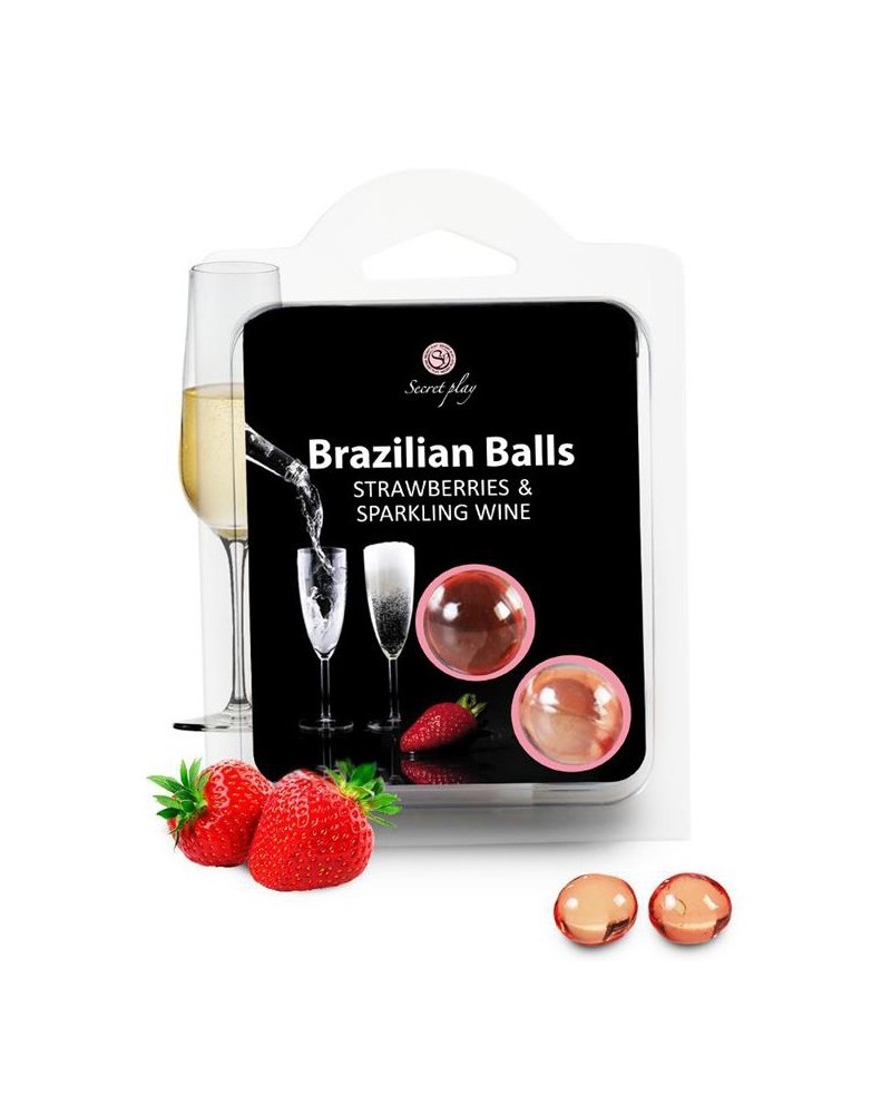 Boules de massage BRAZILIAN BALLS Vin de fraise pétillant sur la Boutique du Hard