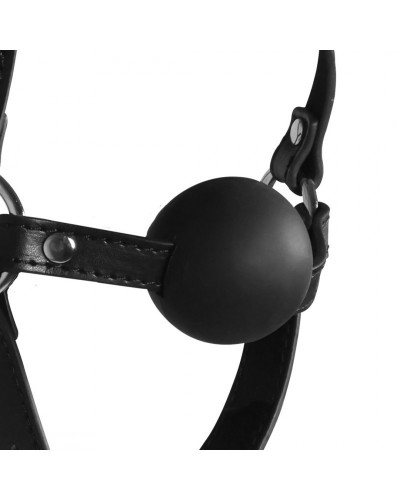 Bâillon Muselière avec Boule et Masque Gag Xtreme Noir sur la Boutique du Hard