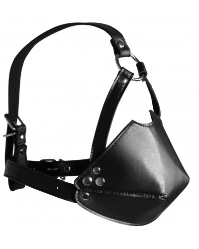 Muselière avec Bâillon Head Harness Noire sur la Boutique du Hard