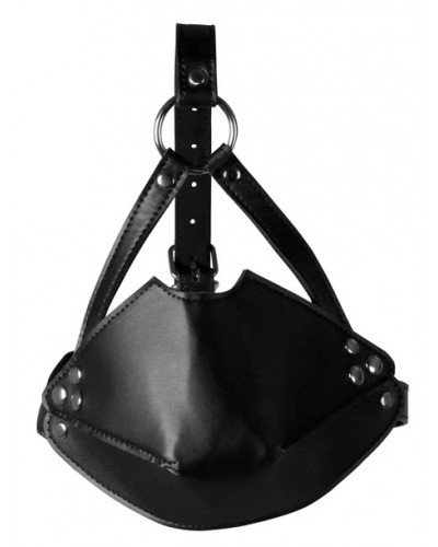 Muselière avec Bâillon Head Harness Noire sur la Boutique du Hard