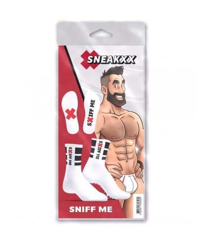 Chaussettes blanches Sniff Me SneakXX sur la Boutique du Hard