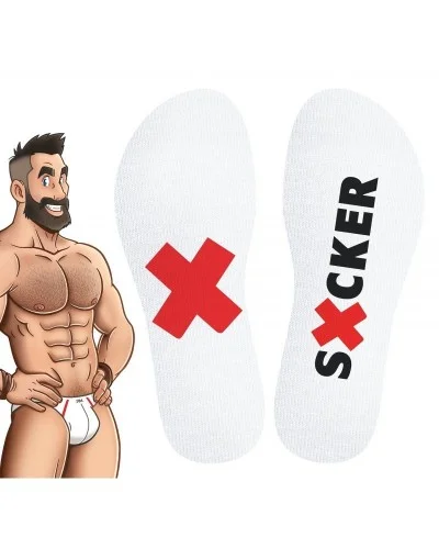 Chaussettes blanches Sucker SneakXX sur la Boutique du Hard