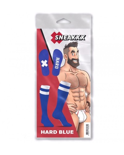 Chaussettes hautes Hard SneakXX Bleu-Blanc sur la Boutique du Hard