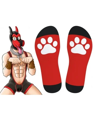 Chaussettes hautes Big Good Boy Rouges sur la Boutique du Hard