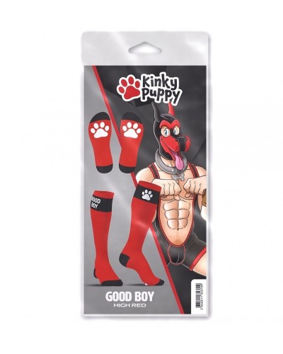 Chaussettes hautes Big Good Boy Rouges sur la Boutique du Hard