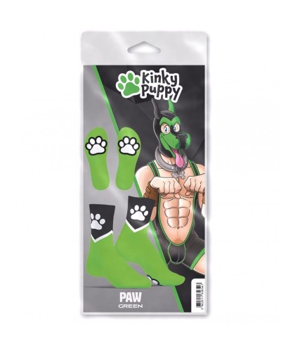 Chaussettes Paw Kinky Puppy Vertes sur la Boutique du Hard