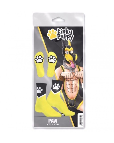 Chaussettes Paw Kinky Puppy Jaunes sur la Boutique du Hard