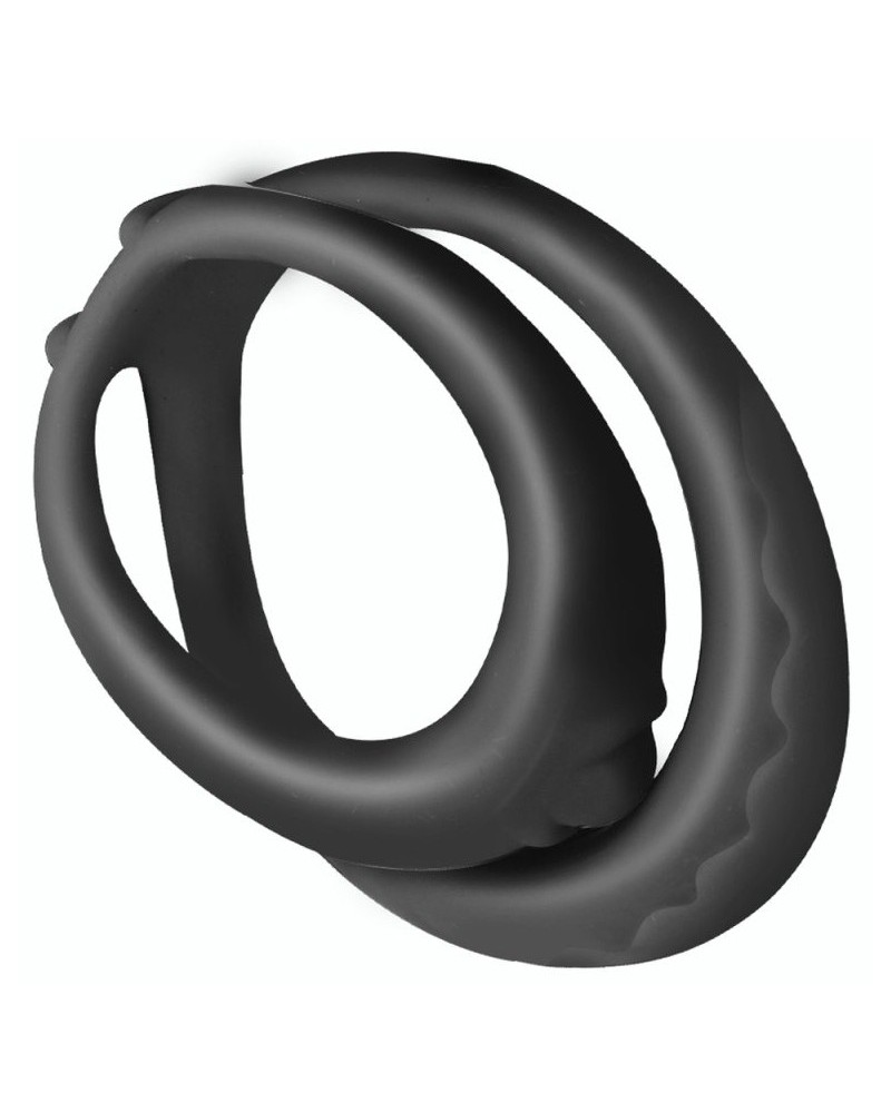 Double Cockring Soft Duo 40mm Noir sur la Boutique du Hard