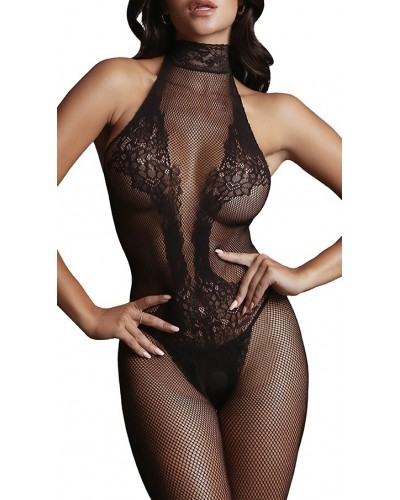 Combinaison sexy Fishnet & Lace Noir sur la Boutique du Hard