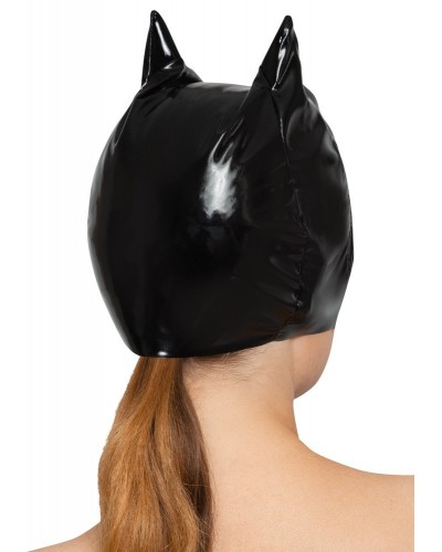 Masque Chat en Vinyle Cat Mask Noir sur la Boutique du Hard