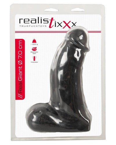 Gode Giant Cock 18 x 7cm Noir sur la Boutique du Hard