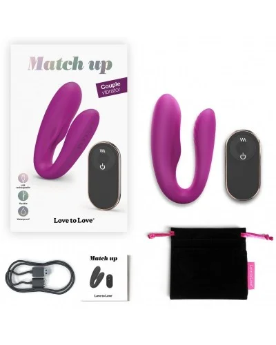 Stimulateur vibrant pour couple Match Up Love to Love Fuchsia sur la Boutique du Hard