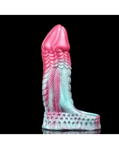 Gaine de pénis Monster Leezard 14 x 4.5cm Bleu-Rose sur la Boutique du Hard