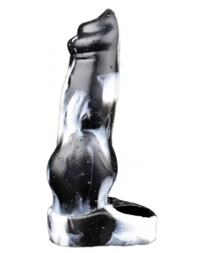 Gaine de pénis Dog Yorky 17 x 6cm Noir-Blanc sur la Boutique du Hard