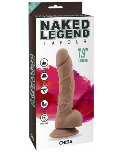 Gode réaliste Naked Legend Labour 15 x 3.5cm Marron sur la Boutique du Hard