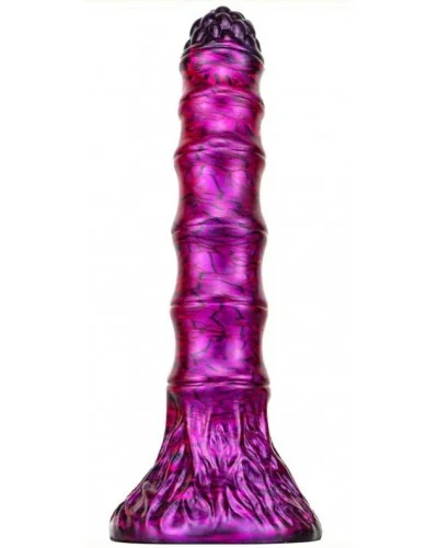 Gode Fantasy Bamspin 15 x 3.3cm Violet-Noir sur la Boutique du Hard