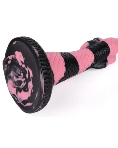 Gode Cobra Snake S 18 x 5cm Noir-Rose sur la Boutique du Hard