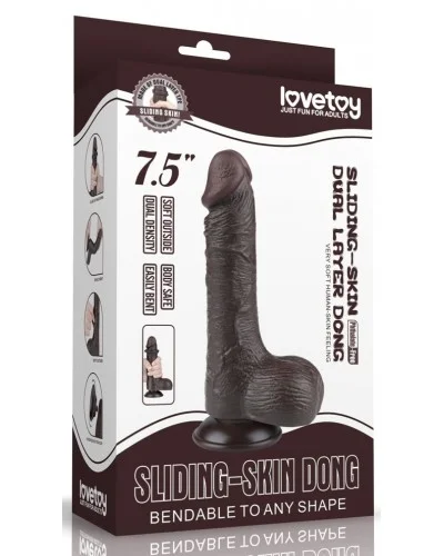 Gode Sliding Skin 13 x 3.7cm Noir sur la Boutique du Hard