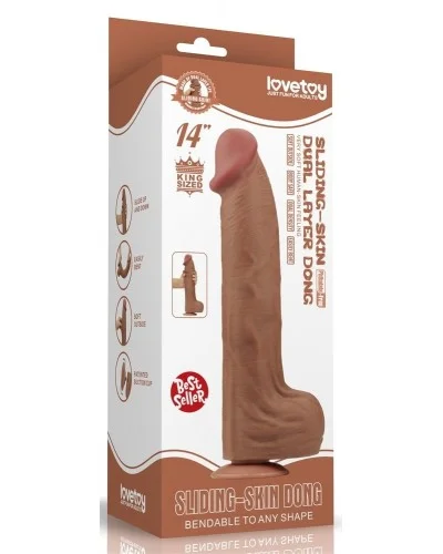 Gode Sliding Skin 27 x 6.5cm Marron sur la Boutique du Hard