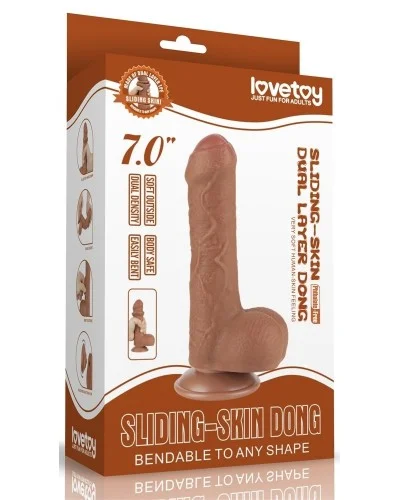 Gode Sliding Skin 12 x 3.7cm Marron sur la Boutique du Hard