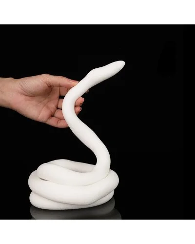 Gode long Ultra Snake 120 x 2.7cm Blanc sur la Boutique du Hard