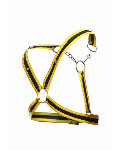 Harnais Cross Chain Dngeon Noir-Jaune sur la Boutique du Hard