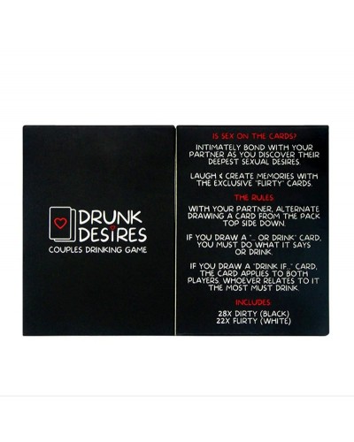 Jeu de Cartes à Boire Drunk Desires sur la Boutique du Hard