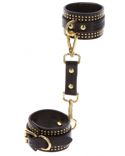 Menottes de poignets Studded Vogue Noires sur la Boutique du Hard