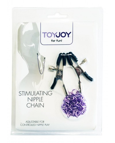 Pinces pour tétons Nipple Chain Purple sur la Boutique du Hard