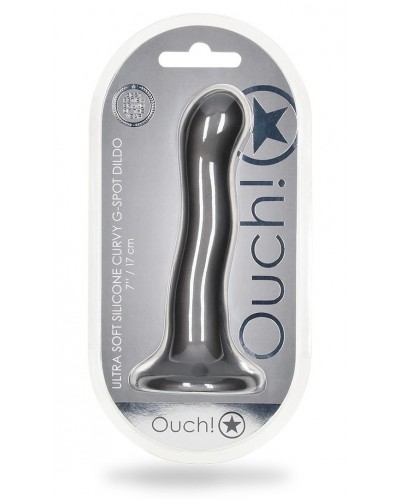 Plug Curvy G-Spot 17 x 3.5cm Gris sur la Boutique du Hard