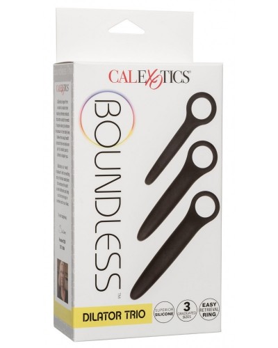 Kit de 3 Plugs Silicone Dilatro Trio Boundless Noirs sur la Boutique du Hard