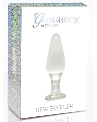 Plug en verre Star Sparkler 11 x 3.5cm sur la Boutique du Hard