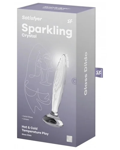 Plug en verre Sparkling Crystal 16 x 3.5cm Transparent sur la Boutique du Hard