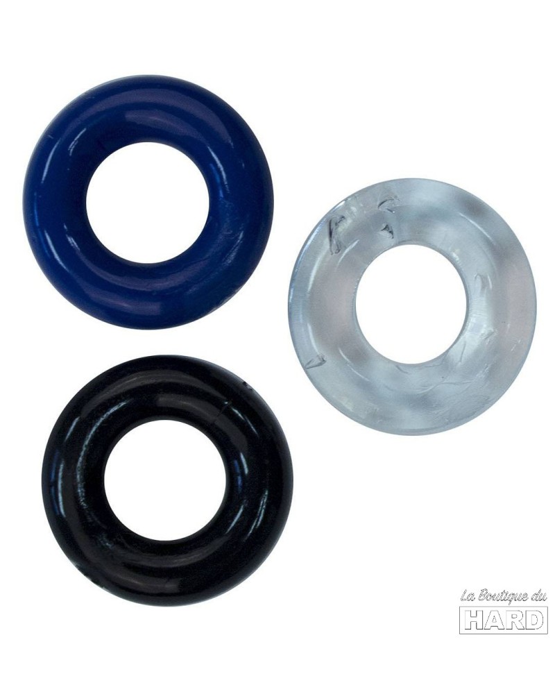 Lot de 3 mini cockrings Donut pas cher